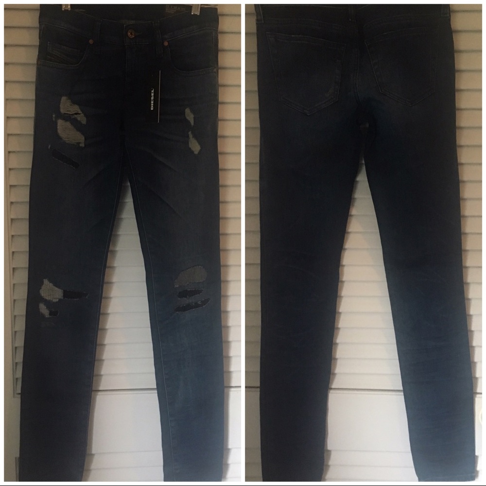 Diesel Grupee Super Slim Low Waist Jeans NWT
